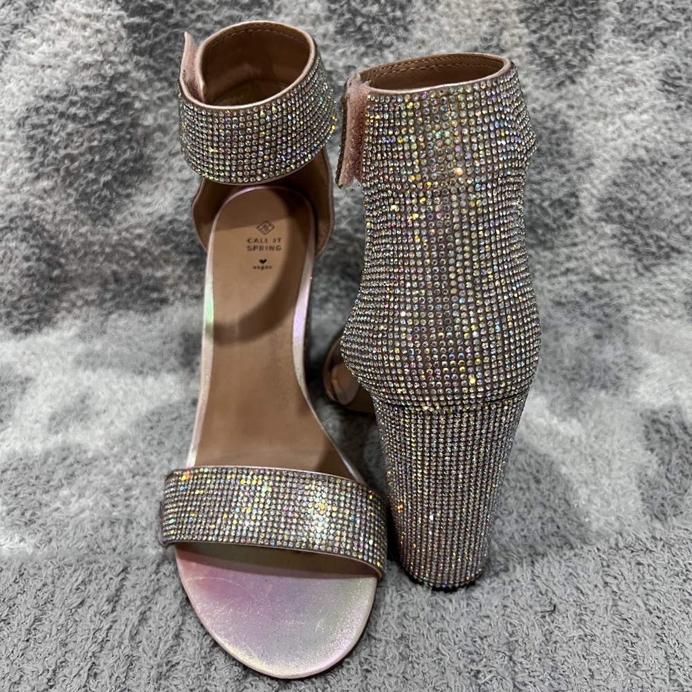 Call It Spring Rhinestone Heels - Picture 1 of 3